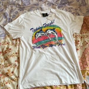 Teddy Fresh White Graphic T-Shirt